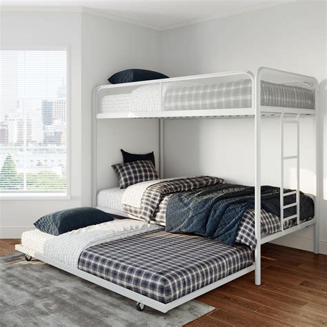 metal trundle bunk bed